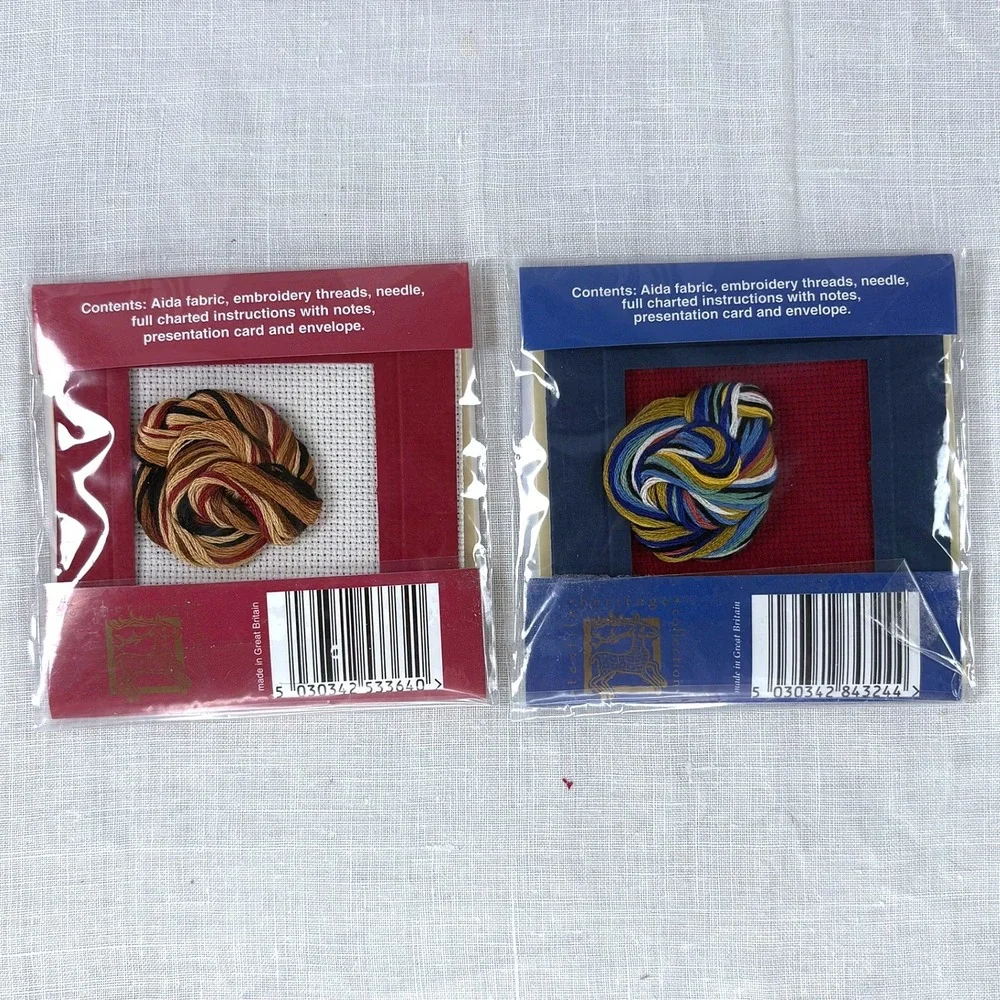 Heritage Stitchcraft Love Spoons Celtic Bird Mini Cross Stitch Card Kit Bundle